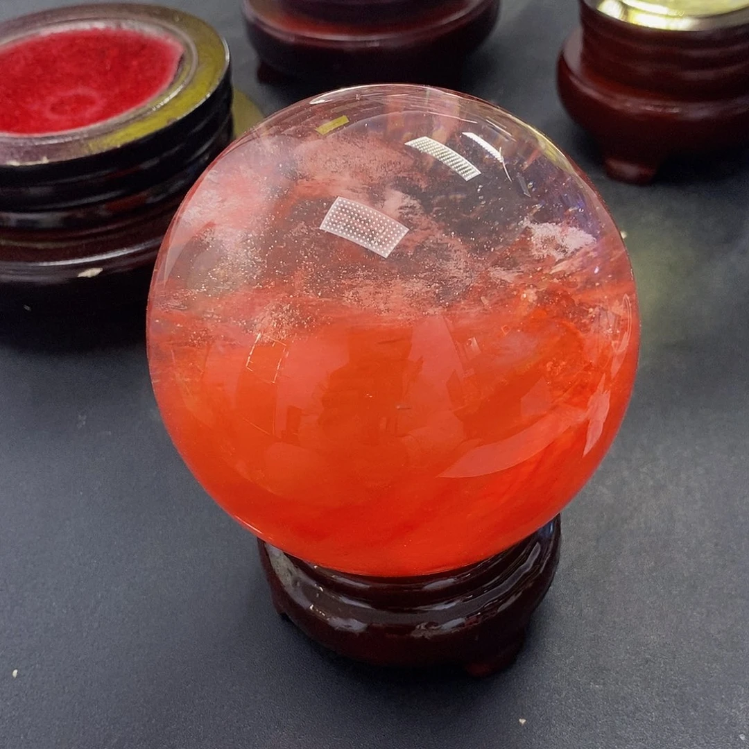 国***5石材9公分红水摆件