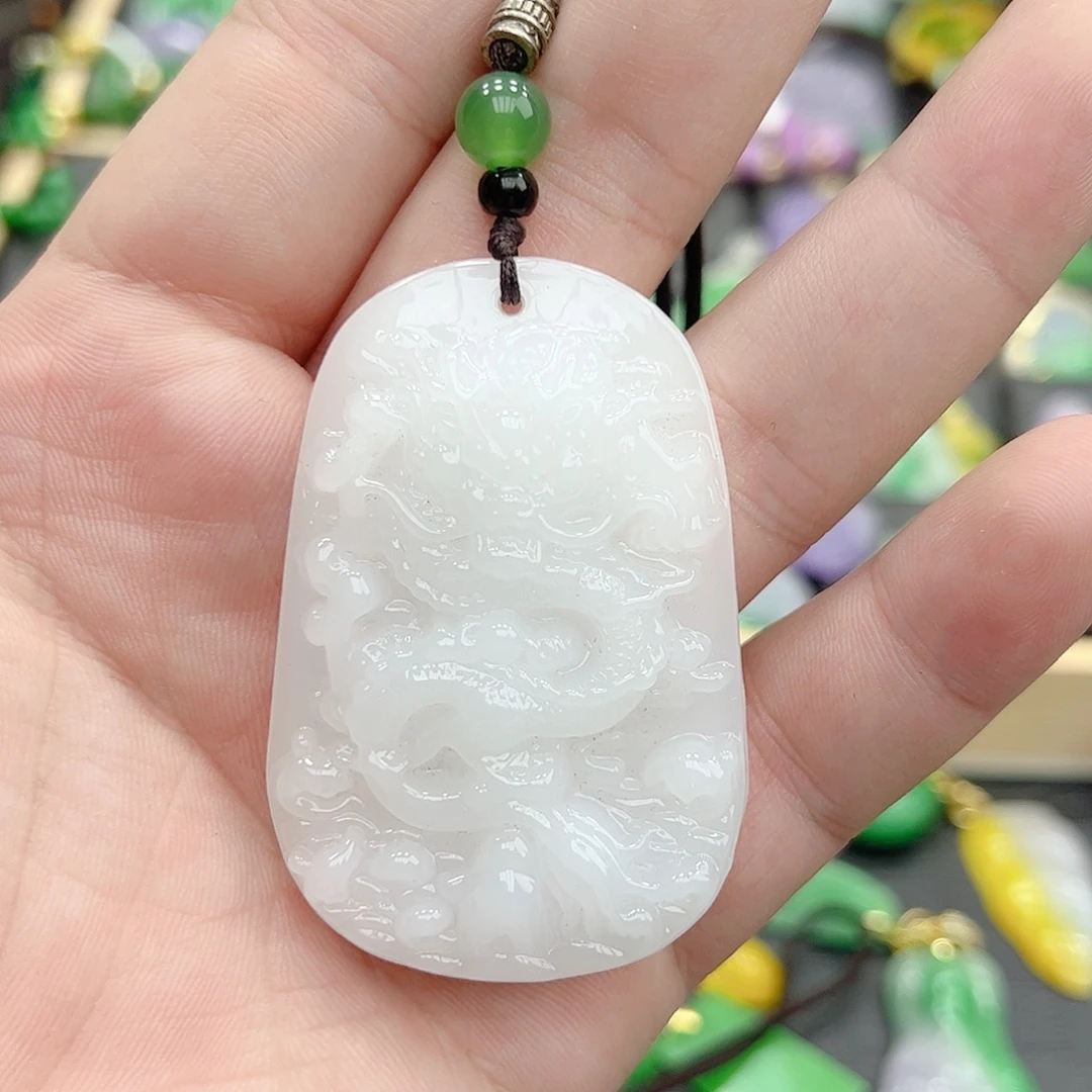 翡翠银S925镶嵌吊坠(赠链)