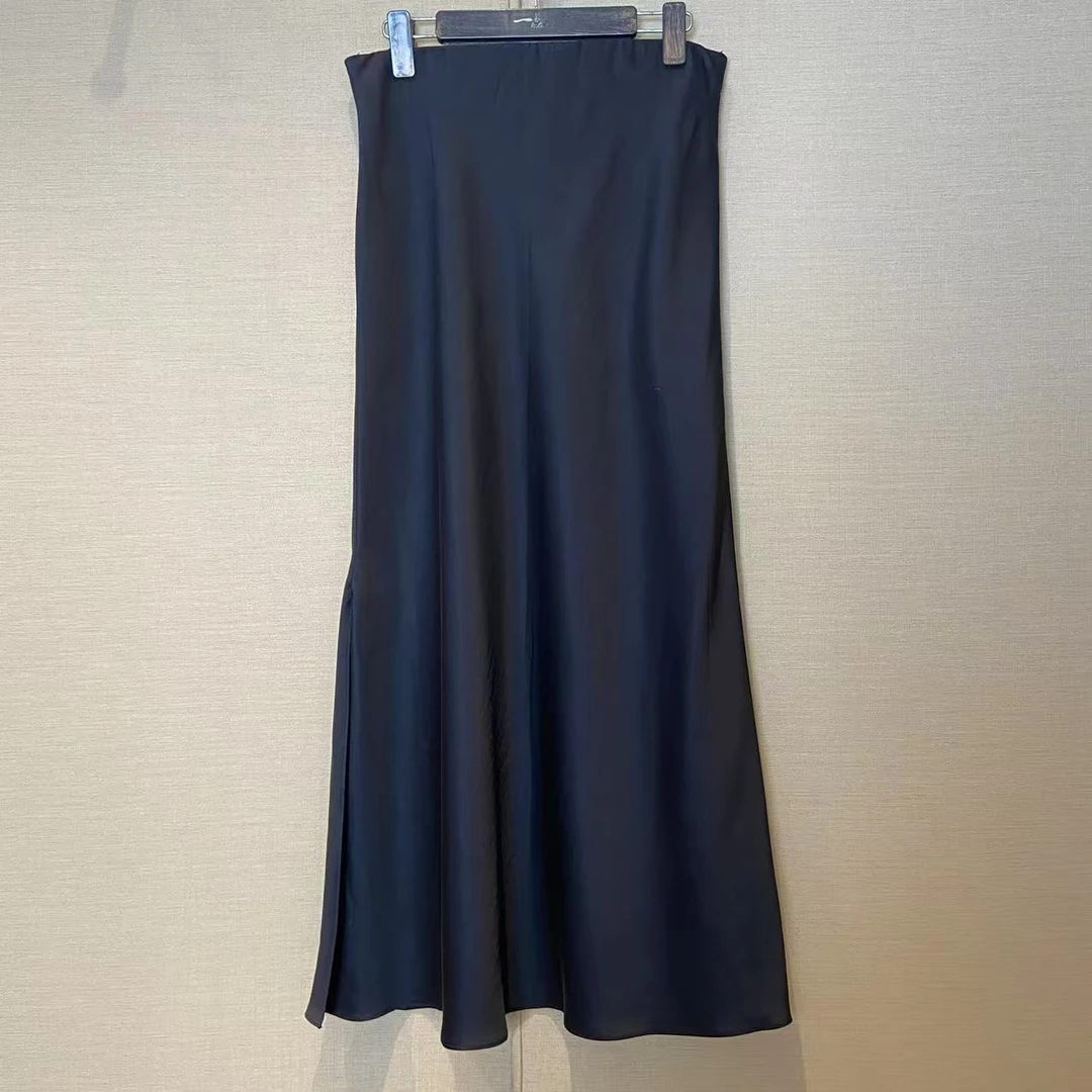 重磅缎面女神半身裙Q弹春夏高端高级严选Q81S-24033-379168