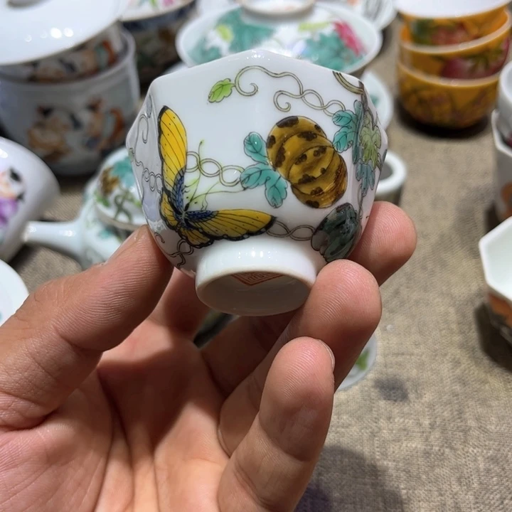 纯手绘精品盖碗杯