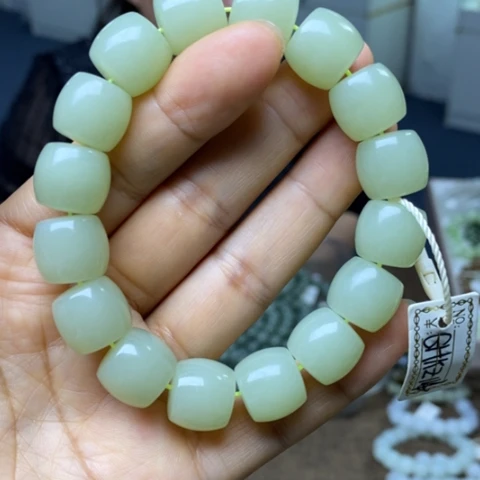 和田玉未镶嵌手链14黄口直切