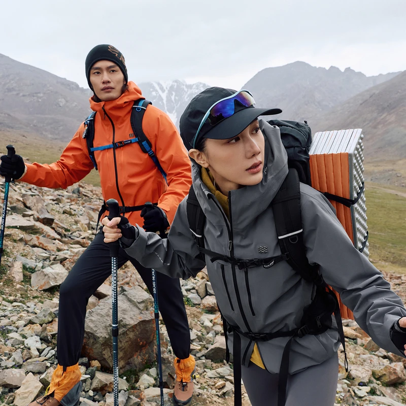 KOLON SPORT可隆流光风防水夹克透湿防风耐磨户外3L连帽冲锋衣1级