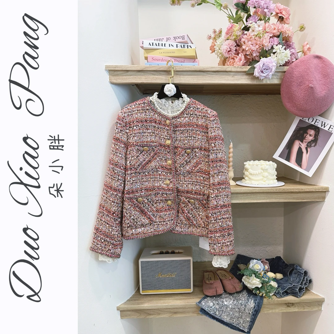 2025秋季新款时尚彩色高级感毛呢外套91204