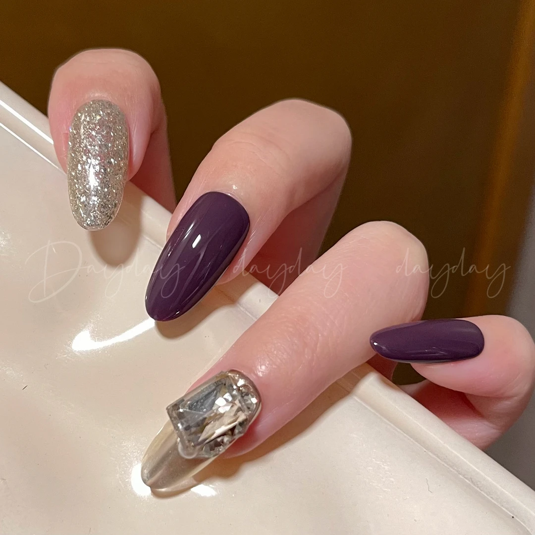 【紫定行】Dayday纯手工高端甲片原创穿戴甲