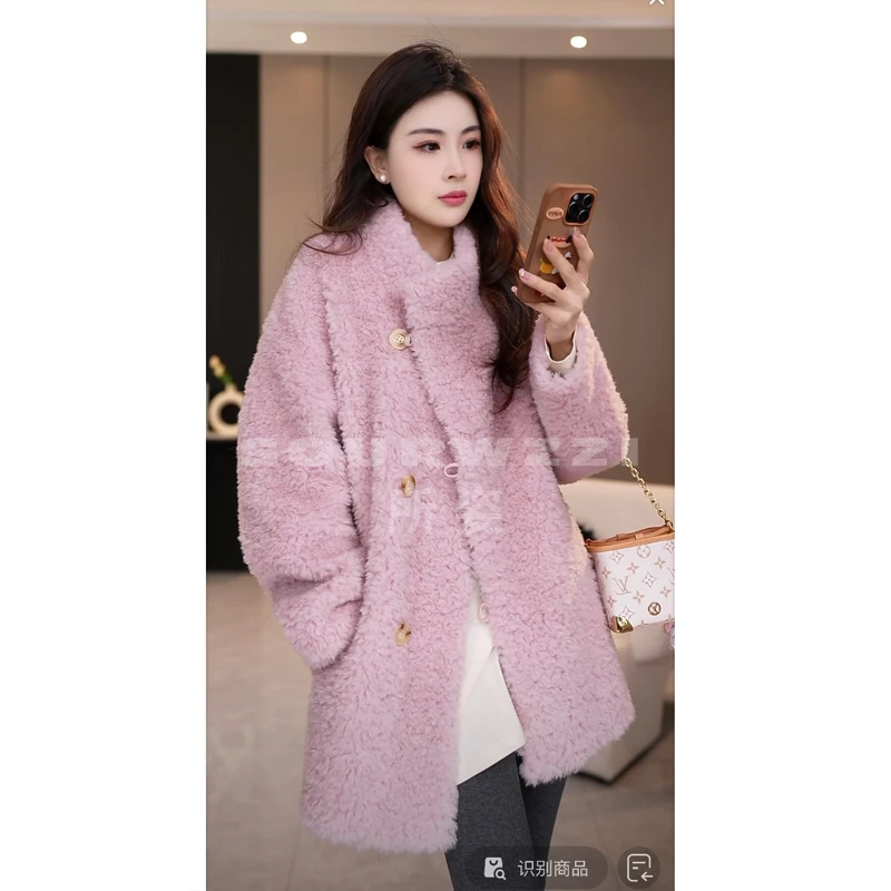 SOURWZZI/所姿新款冬季设计师休闲女士羊毛外套SZ-25227
