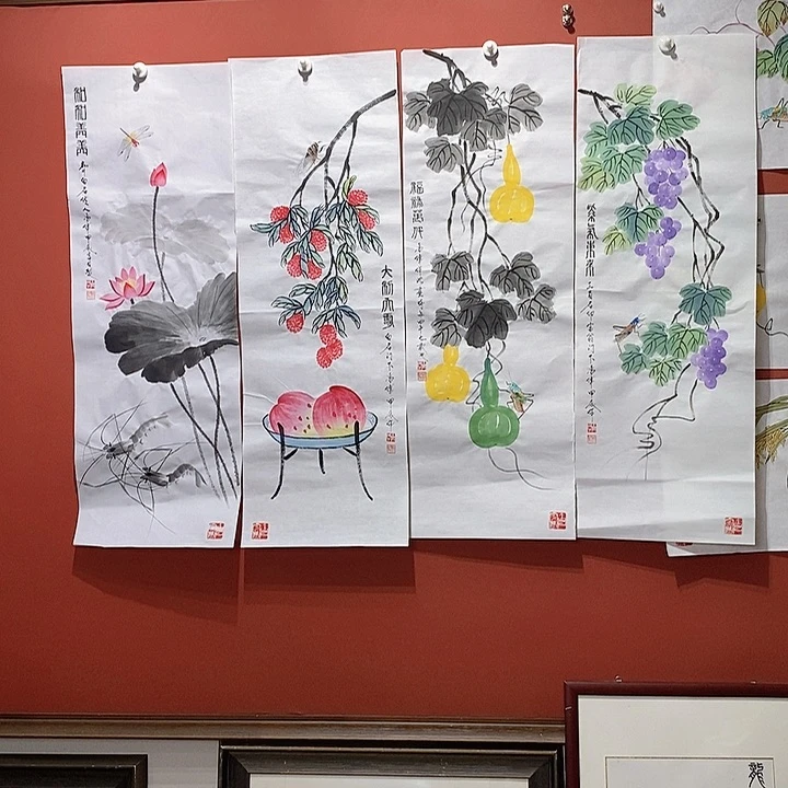 国画贾*全冯伟老师手绘国画作品音浩