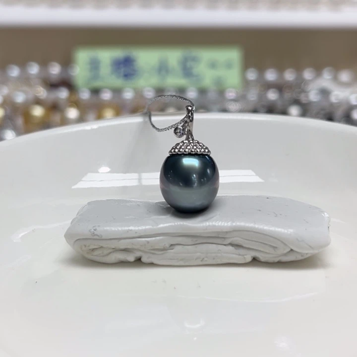 银S925镶嵌吊坠(不含链)海水珍珠10.1m 113号