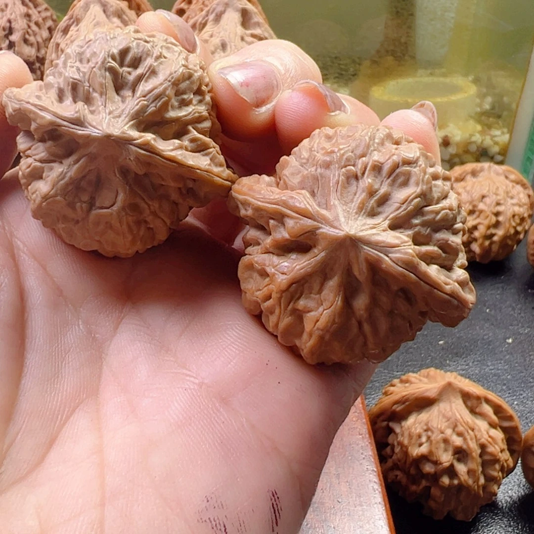 可****核桃蛟龙文玩手把件