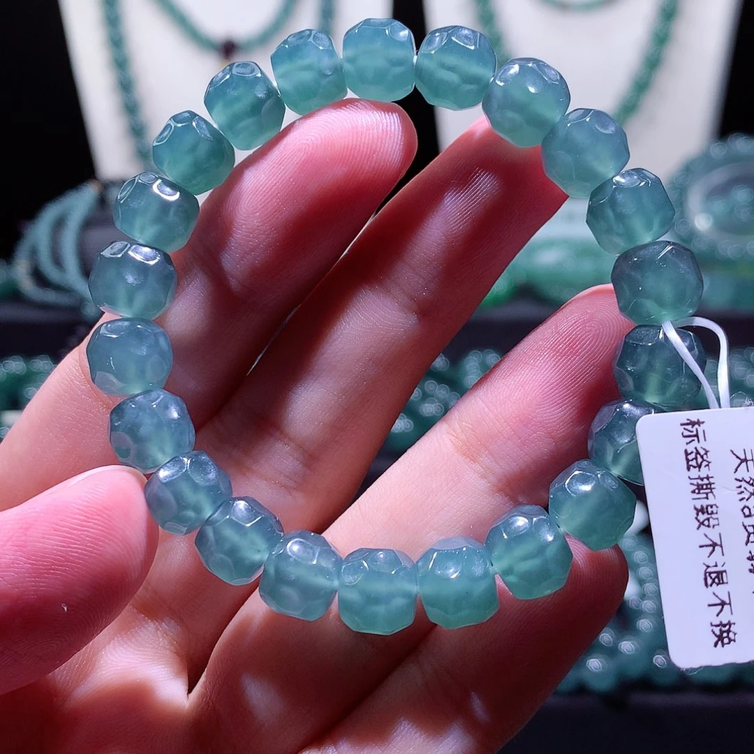 翡翠未镶嵌手链天然a货翡翠手串9+