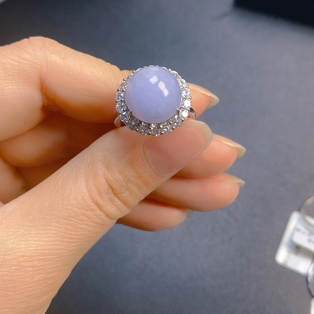 翡翠银S925镶嵌戒指