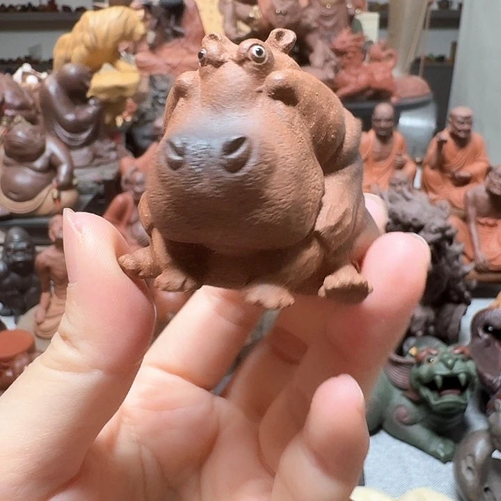 紫砂茶宠小河马马