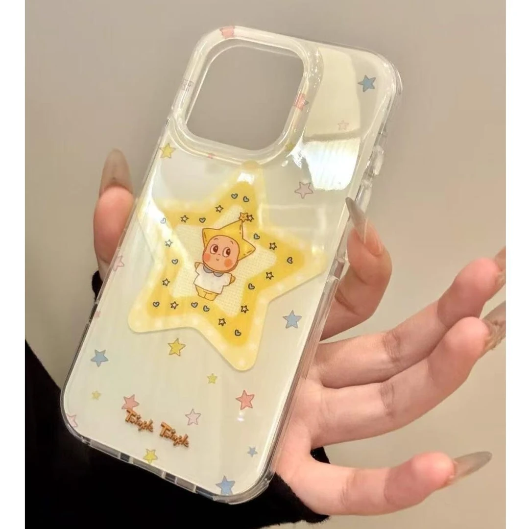 IMD星星小人适用iphone16苹果15果冻手机壳小米OPPO华为荣耀