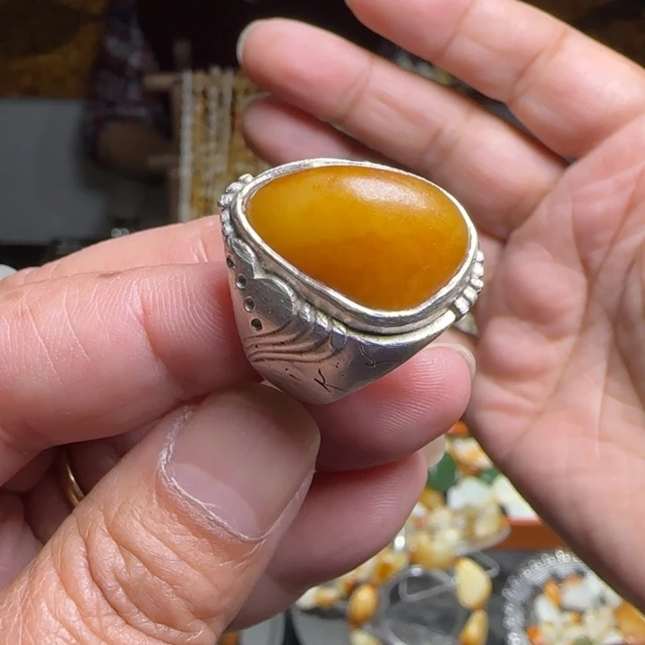 和田玉颈饰银S925镶嵌10克