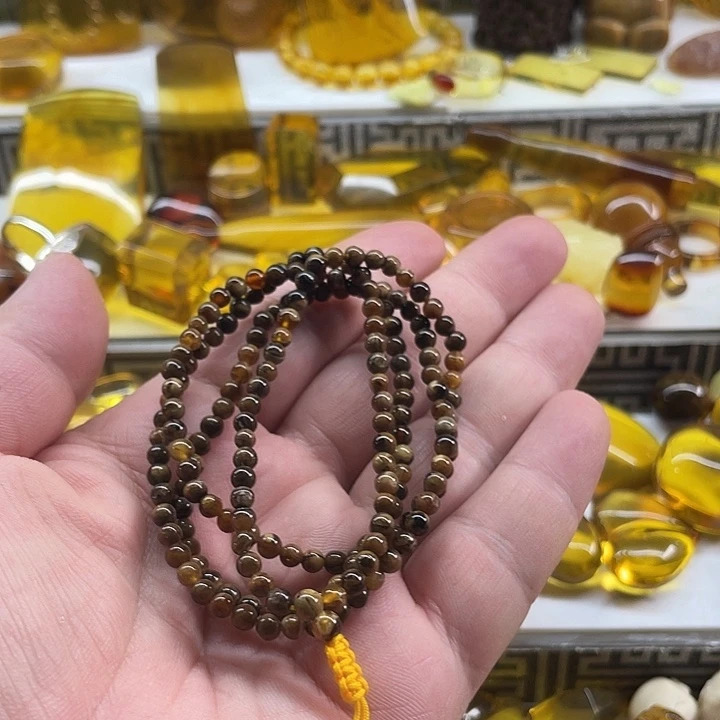 琥珀未镶嵌裸石项链
