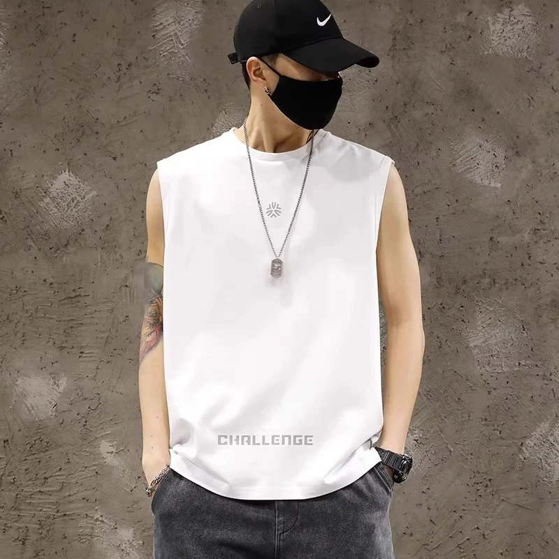 仓石一树高端无袖T恤男潮牌2025夏季新款宽松运动背心纯棉坎肩ins