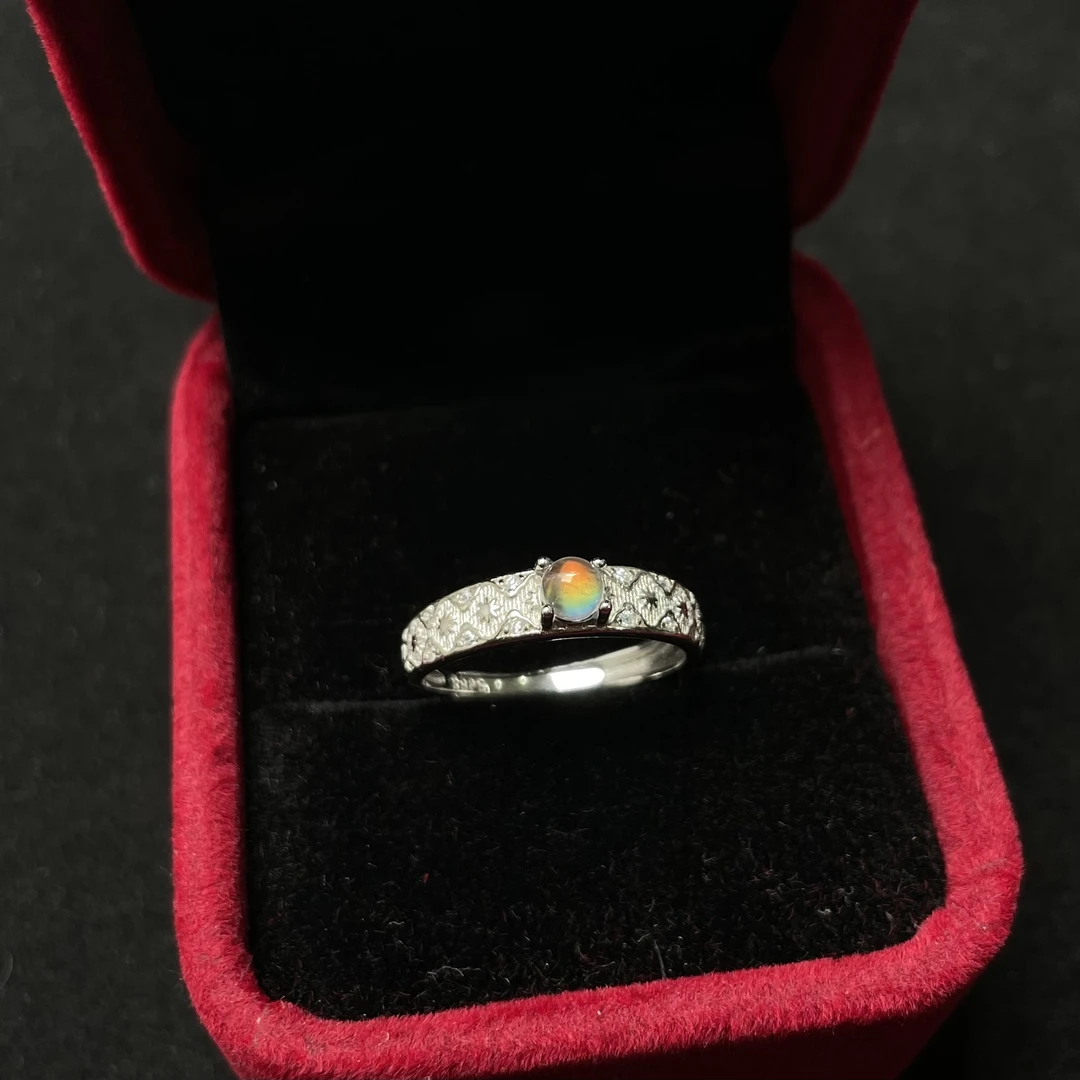 彩月马岛月光石戒指s925  KT24111116