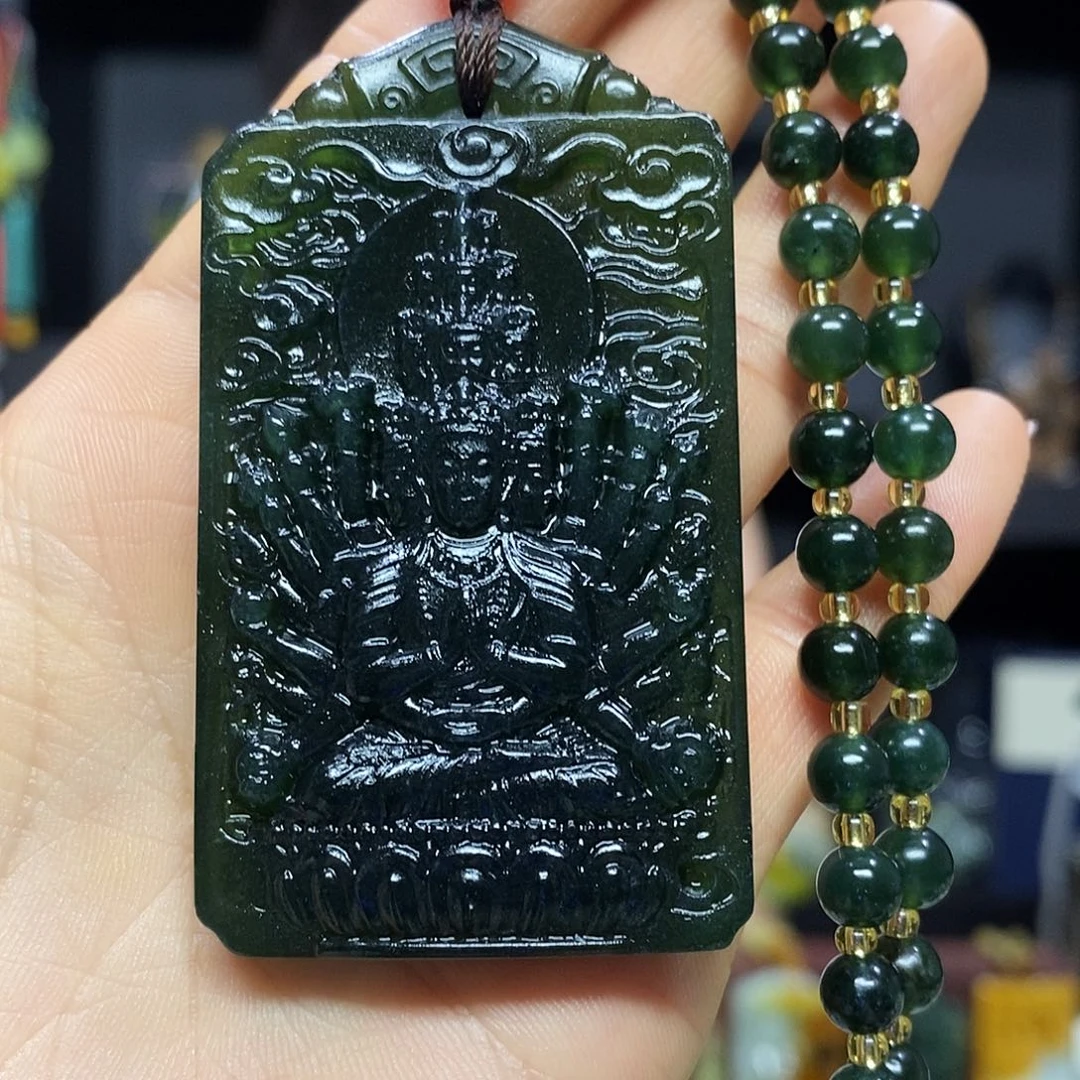 岫玉未镶嵌挂件吊坠