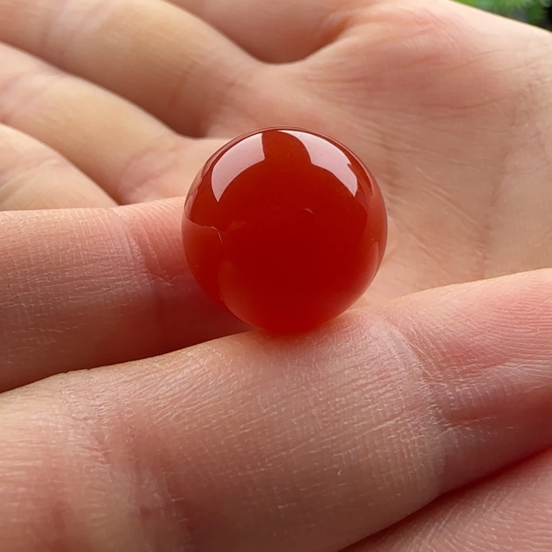 南红玛瑙未镶嵌圆珠14.2