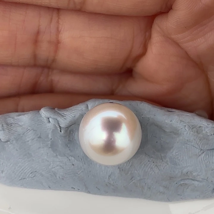 ****侠定制海水珍珠未镶嵌吊坠(不含链)13-14mm澳白一颗