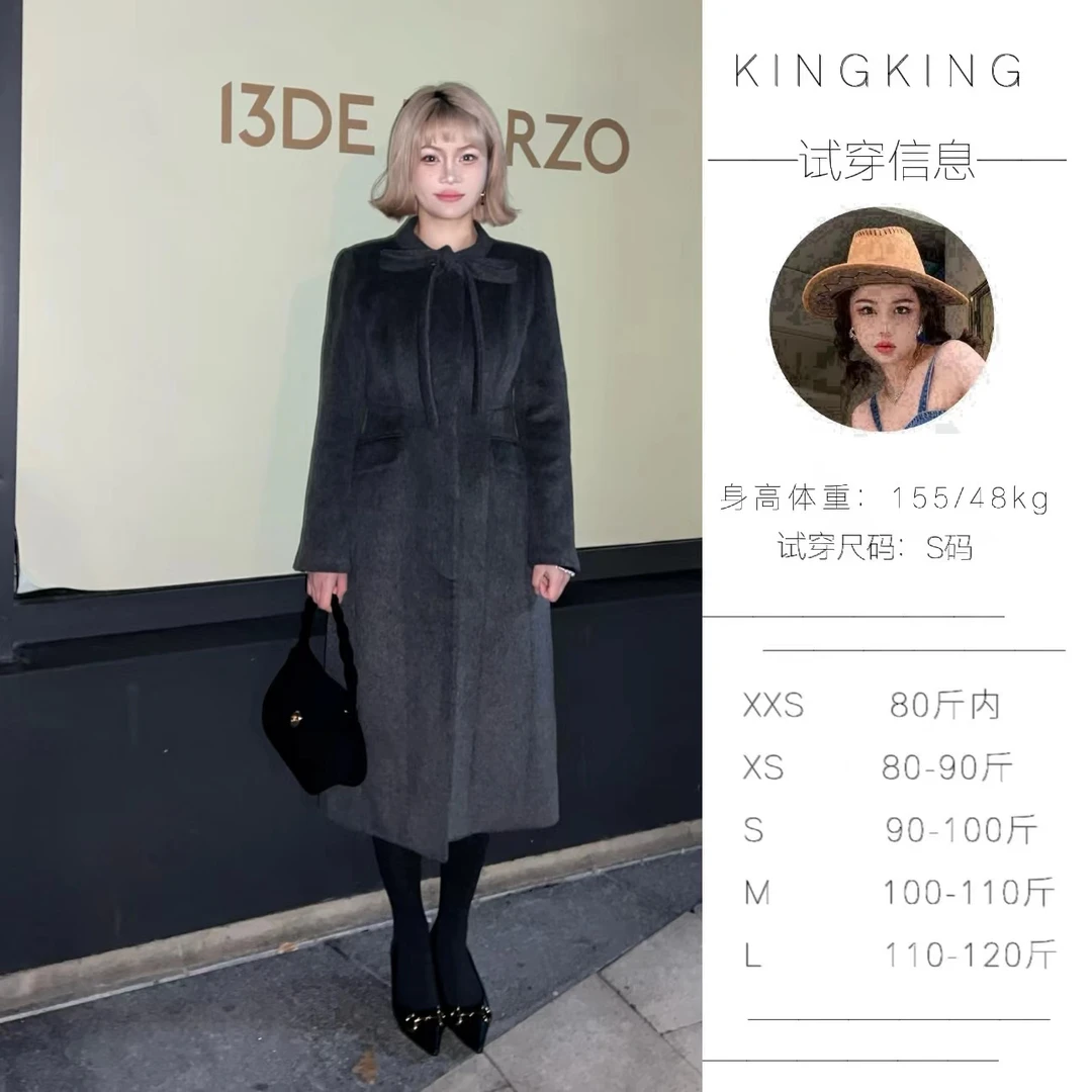 <K KING>【秀智大衣】小个子改版单面呢韩系轻奢感秋冬羊毛百搭大衣