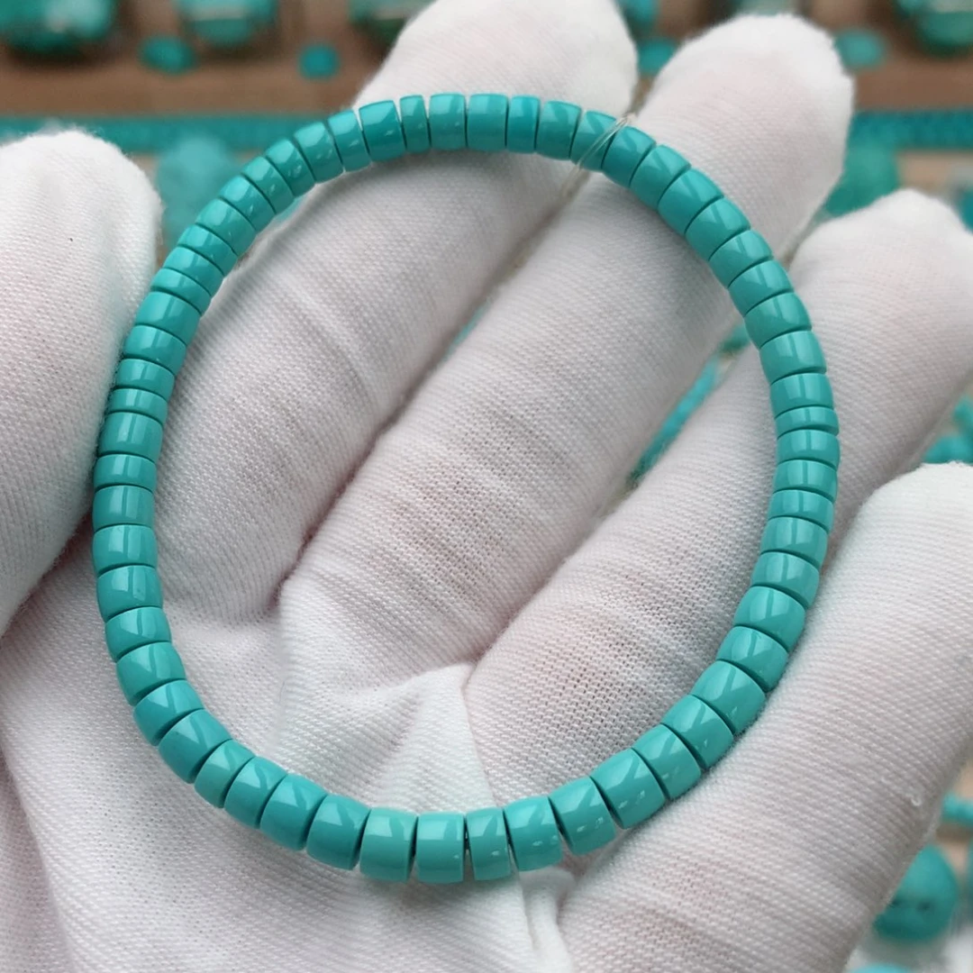 未镶嵌绿松石珠宝奇石4.8mm