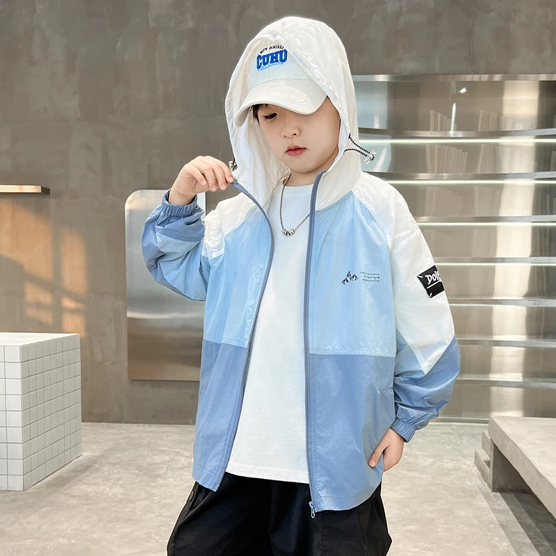 男童防晒衣夏季2025夏装新款男孩防晒服帅气中大儿童装薄款外套潮