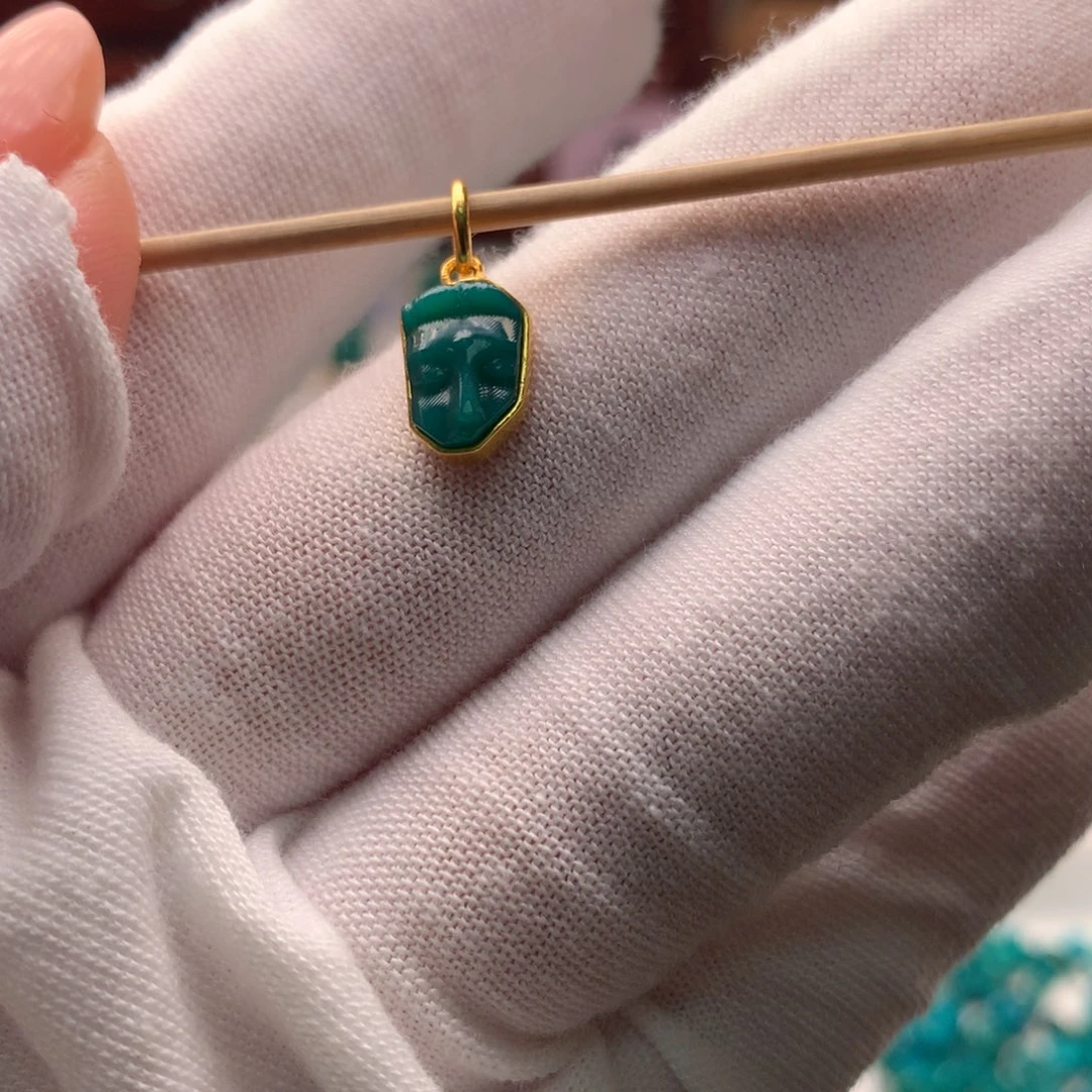 绿松石18K金镶嵌配饰