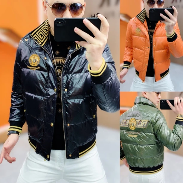 阿凯严选一欧货冬季新款男士爆款90白鸭绒羽绒服立领修身保暖外套