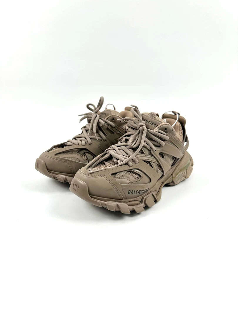 95新 Balenciaga/巴黎世家 37码 卡其色Track 1.0老爹鞋