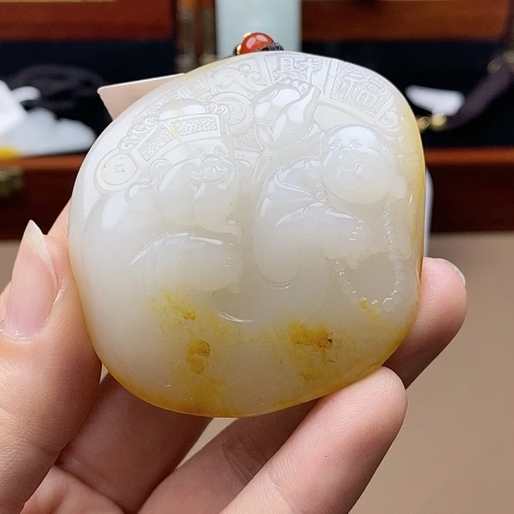 和田玉挂件未镶嵌用****7F