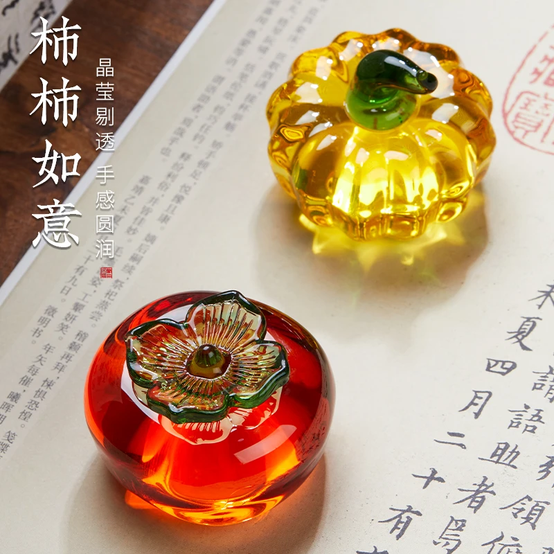 水晶镇纸书法专用压条文房摆件压纸毛笔练字笔搁笔架压尺玻璃镇尺