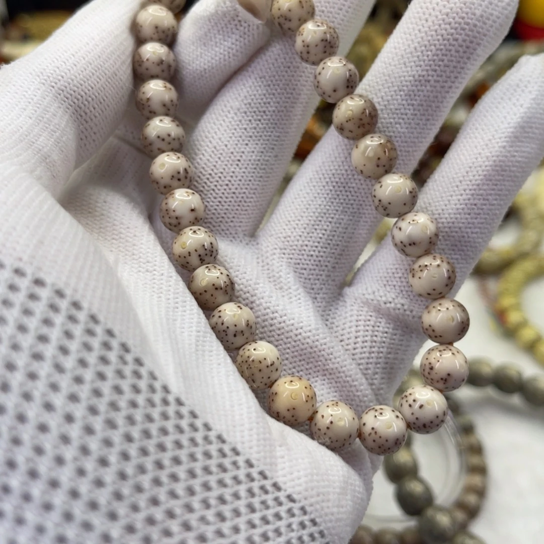 手串星月菩提石玉8圆珠手持冰糖