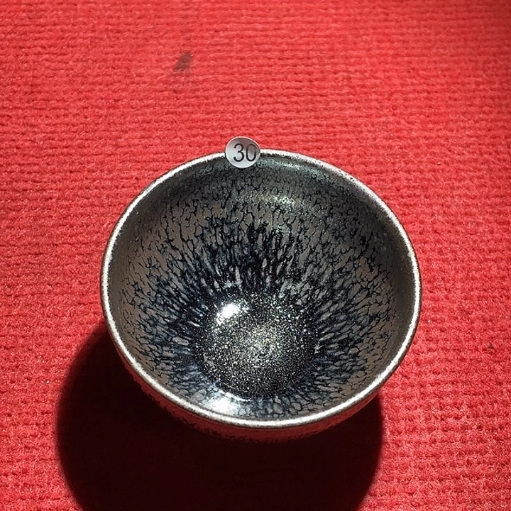 茶盏龙窑柴烧束口油滴