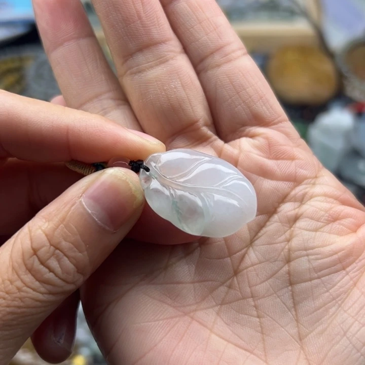 翡翠未镶嵌颈饰 叶子