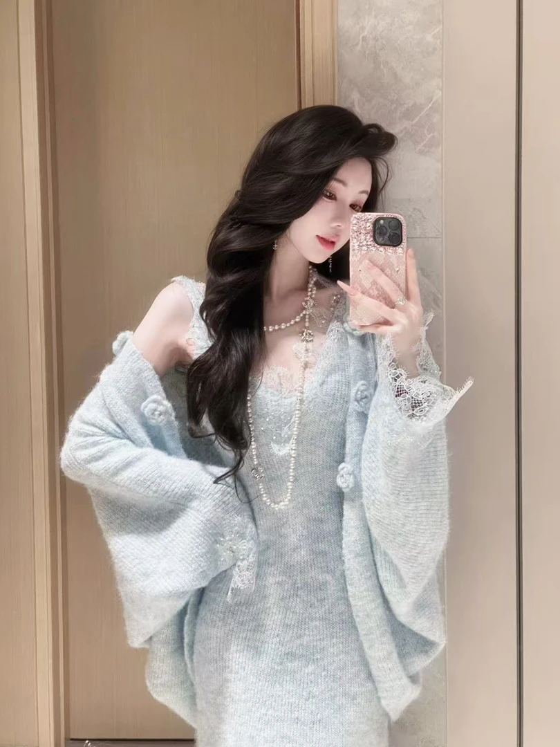 【雅乔定制】多伦多之秋 羊毛针织懒人套装女两件套DYTH-25093977