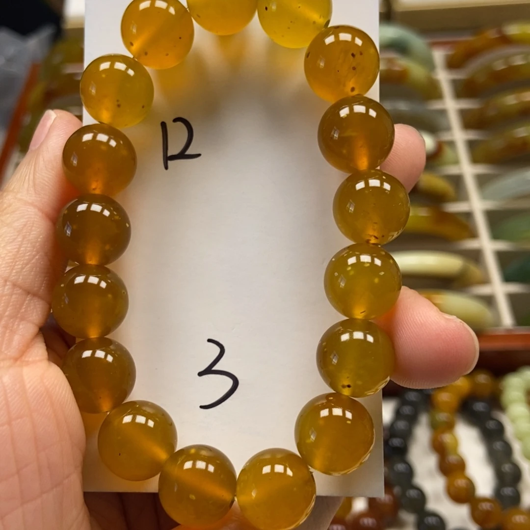 蛇纹石玉手串未镶嵌小****妹