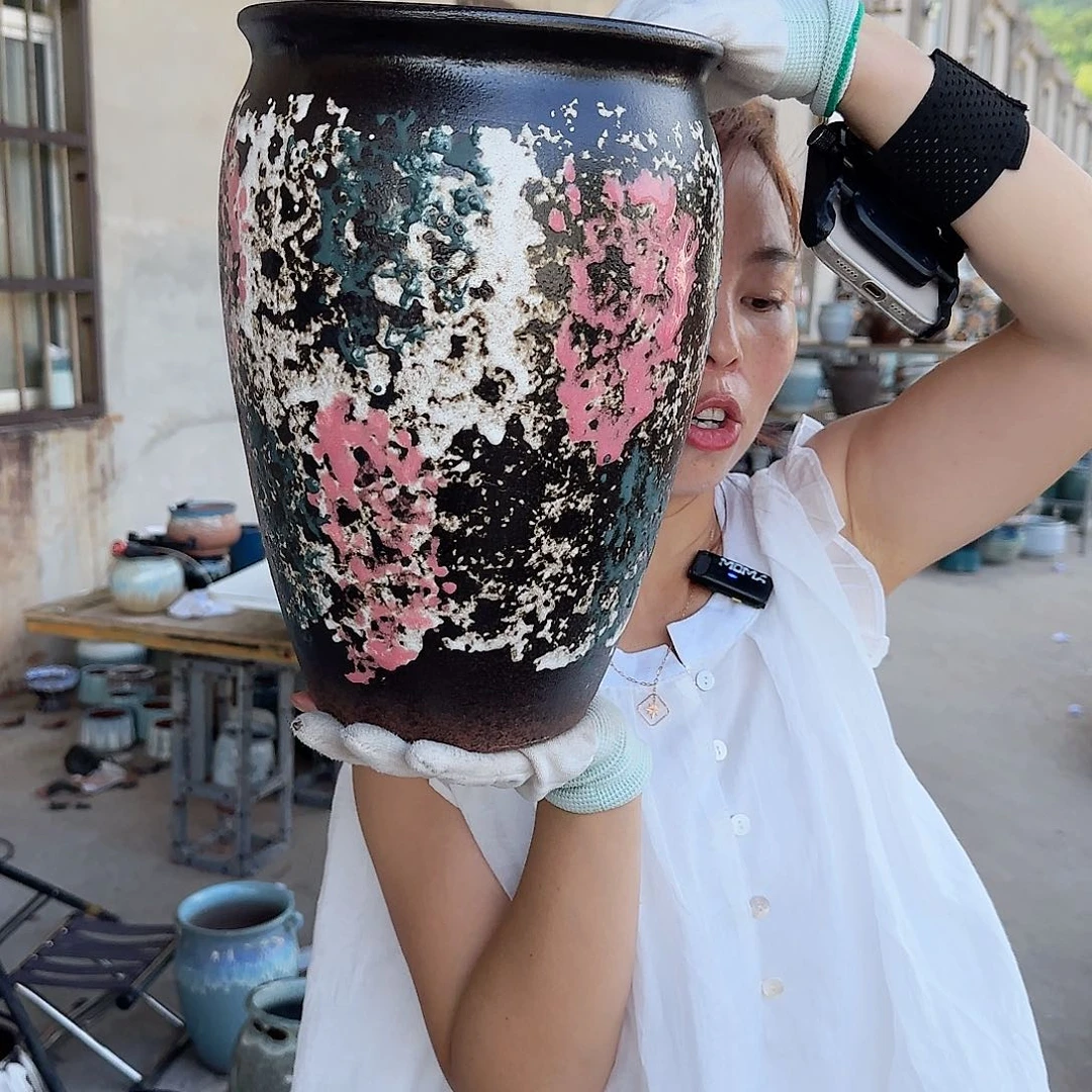 紫砂花盆王嫂花盆直播0803-143高30口20