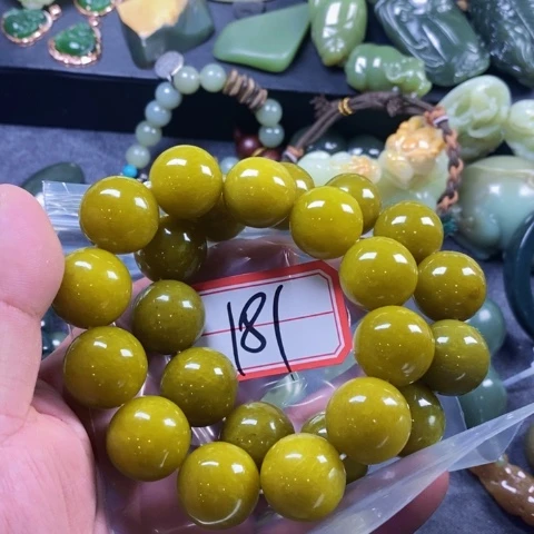 未镶嵌蛇纹石玉手链快*