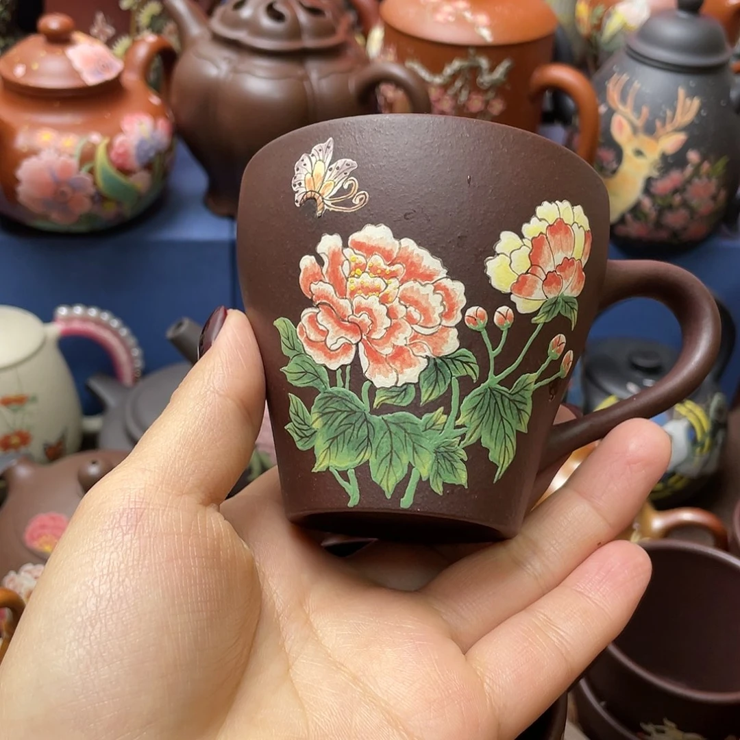 红泥茶杯紫砂主人杯170cc
