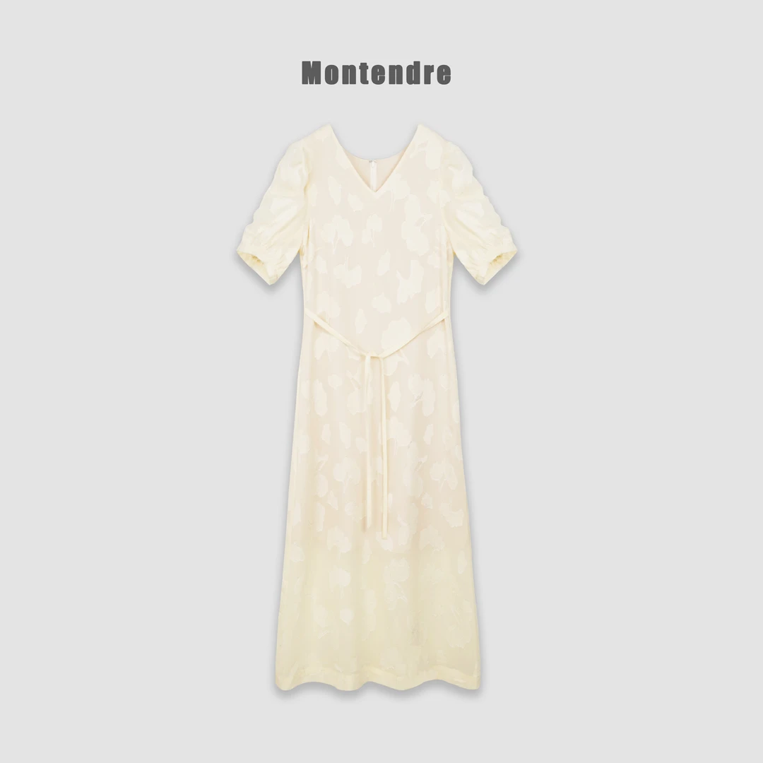 【Montendre】O 立体流苏温柔知性财阀千金小众炸街高级连衣裙显瘦