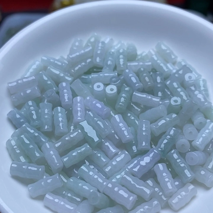 翡翠未镶嵌手链卡4.5乘9.7竹节30个