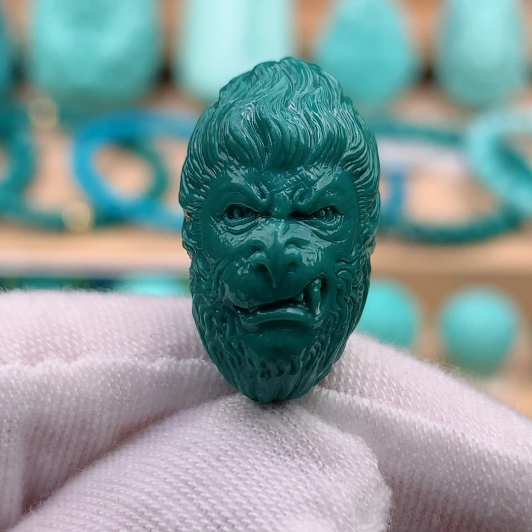 绿松石珠宝奇石未镶嵌一念之间大圣