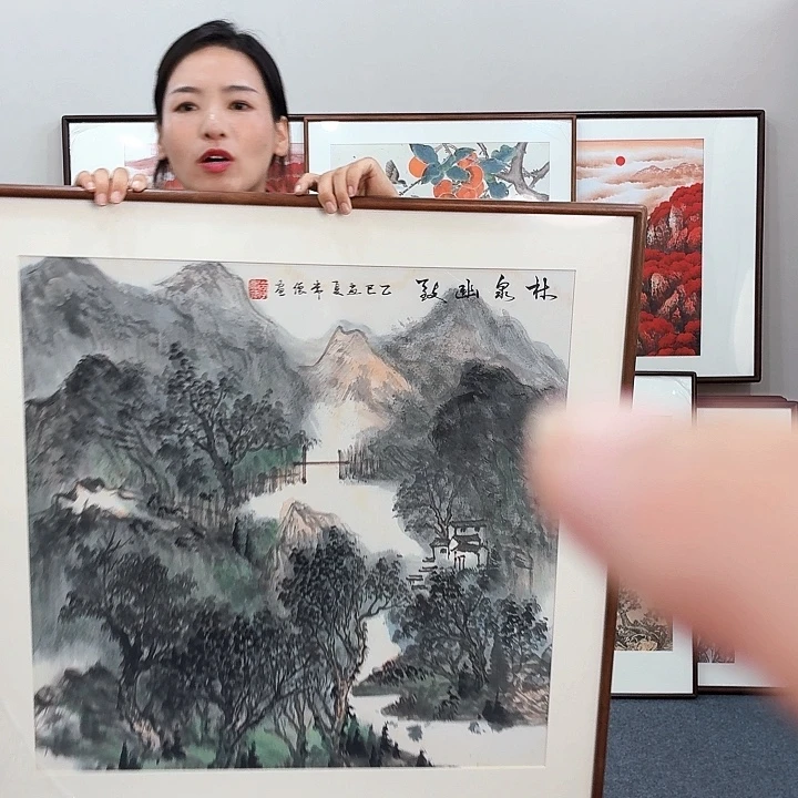 国画手绘作品80×80尺寸