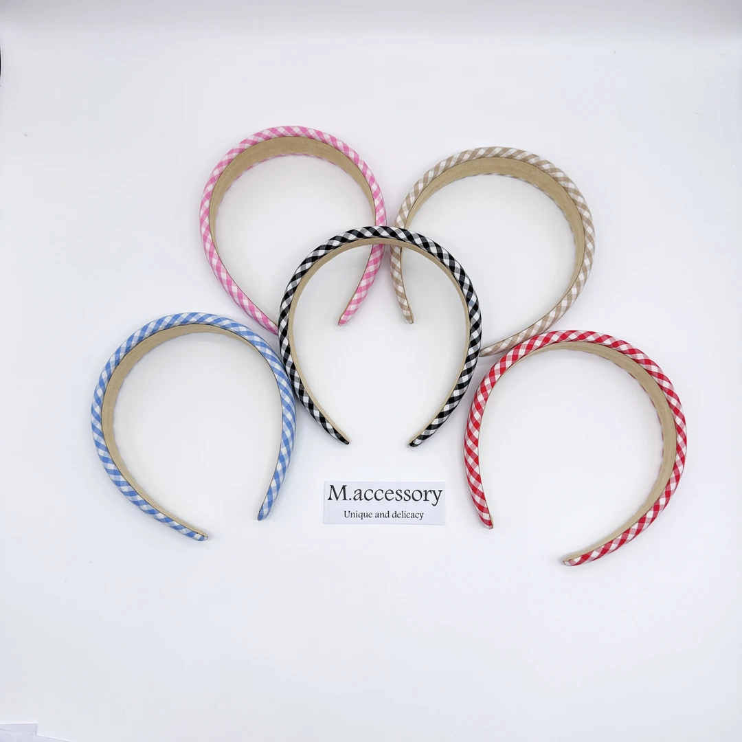 Mi33  布艺格子字母发箍 F23060F15