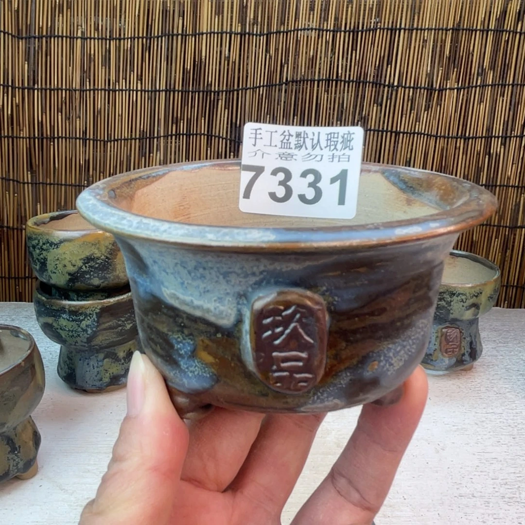 手工花盆默认瑕疵完美者勿拍