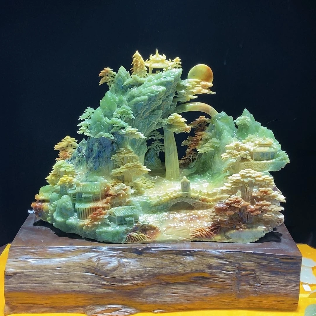 【闪购商品】未镶嵌蛇纹石玉家居摆件