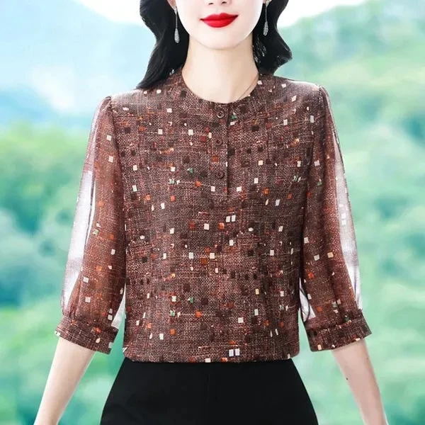 春夏新款高贵优雅气质韵味小衫显瘦洋气衬衫时尚百搭上衣