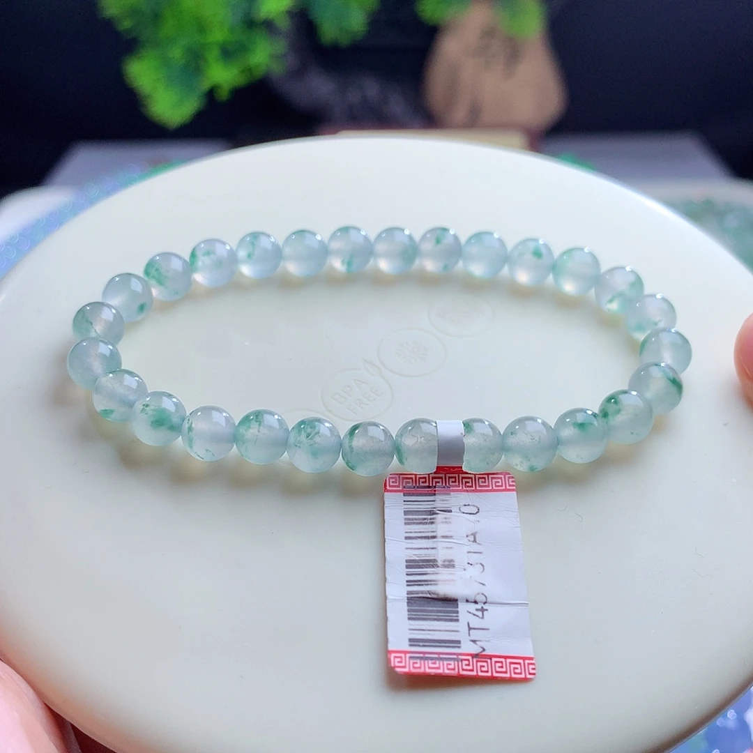 翡翠未镶嵌手串卡6.5