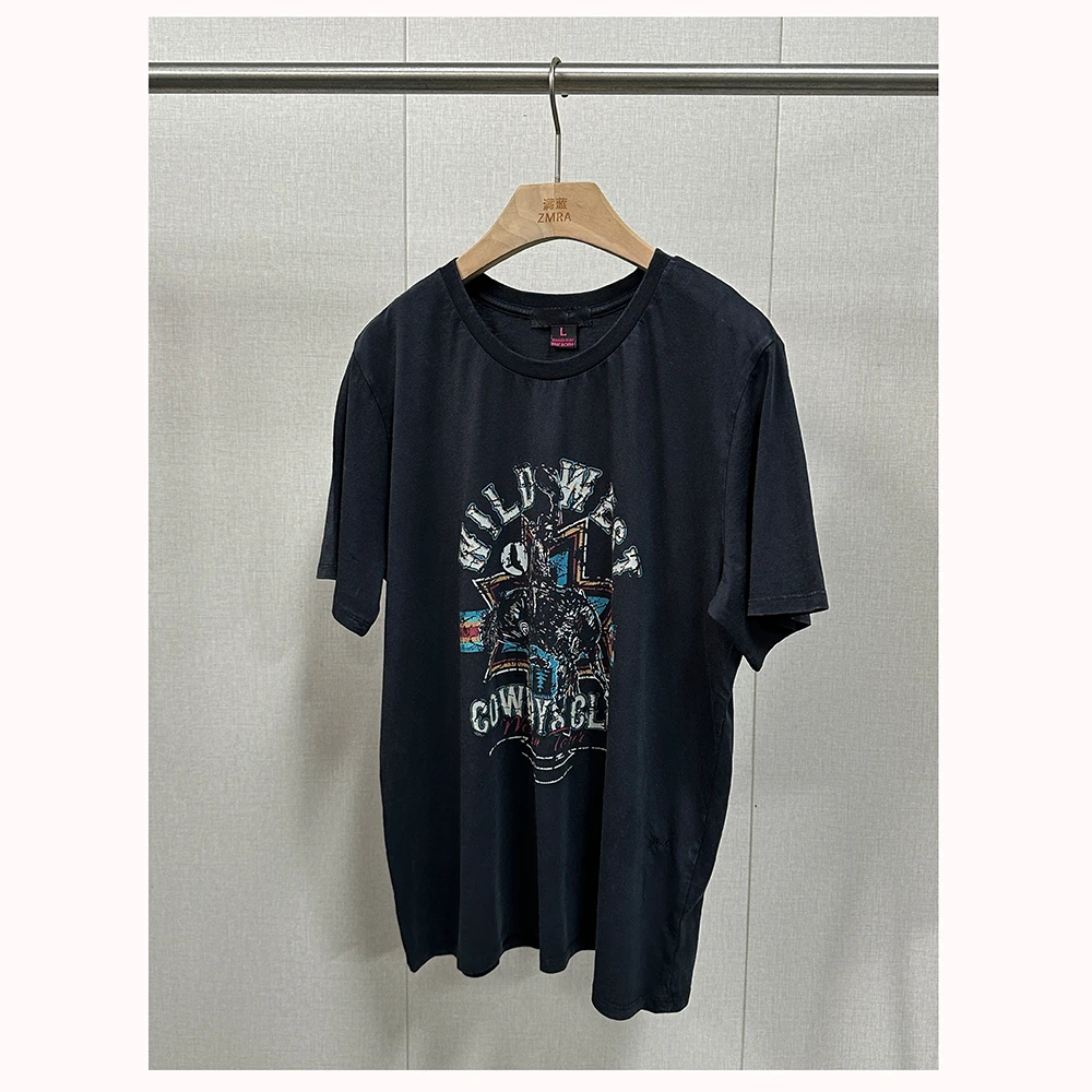 ZM271 夏季新款宽松圆领印花短袖T恤女