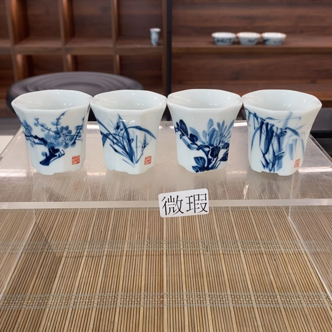 釉下彩老陶泥手工绘制